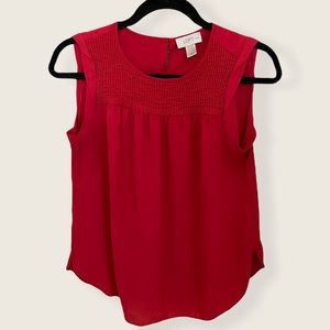 Red short sleeve blouse size medium